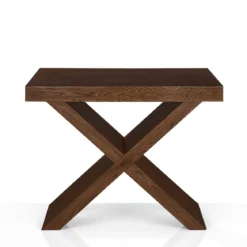 Adelaide tavolo consolle allungabile dark wood noce mdf melaminico h75 p45/95/145/195 l90 2-8 posti