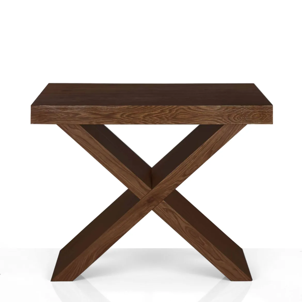 Adelaide tavolo consolle allungabile dark wood noce mdf melaminico h75 p45/95/145/195 l90 2-8 posti