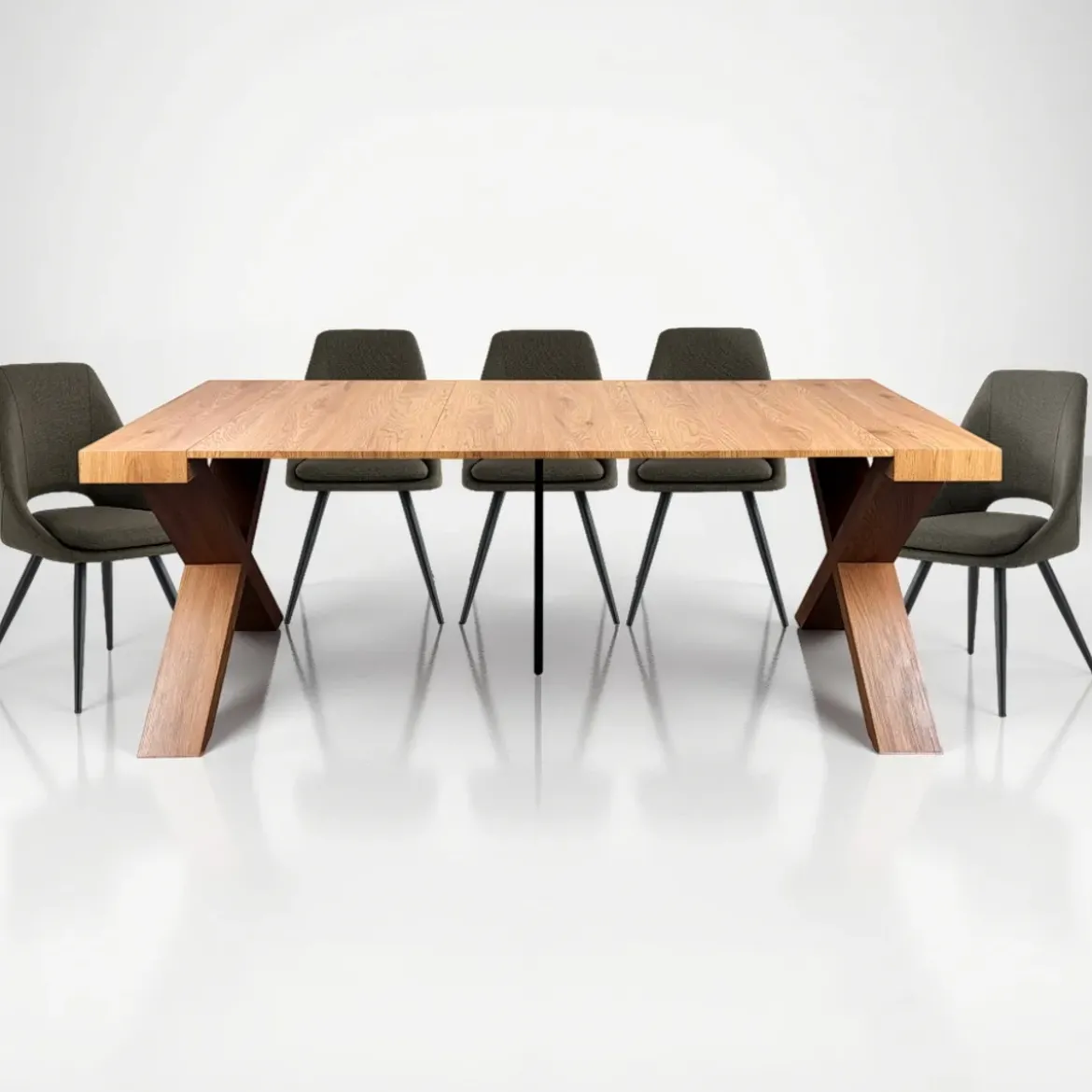 Adelaide tavolo consolle allungabile wood rovere mdf melaminico h75 p45/95/145/195 l90 2-8 posti