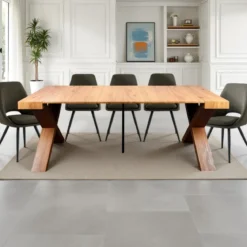 Adelaide tavolo consolle allungabile wood rovere mdf melaminico h75 p45/95/145/195 l90 2-8 posti