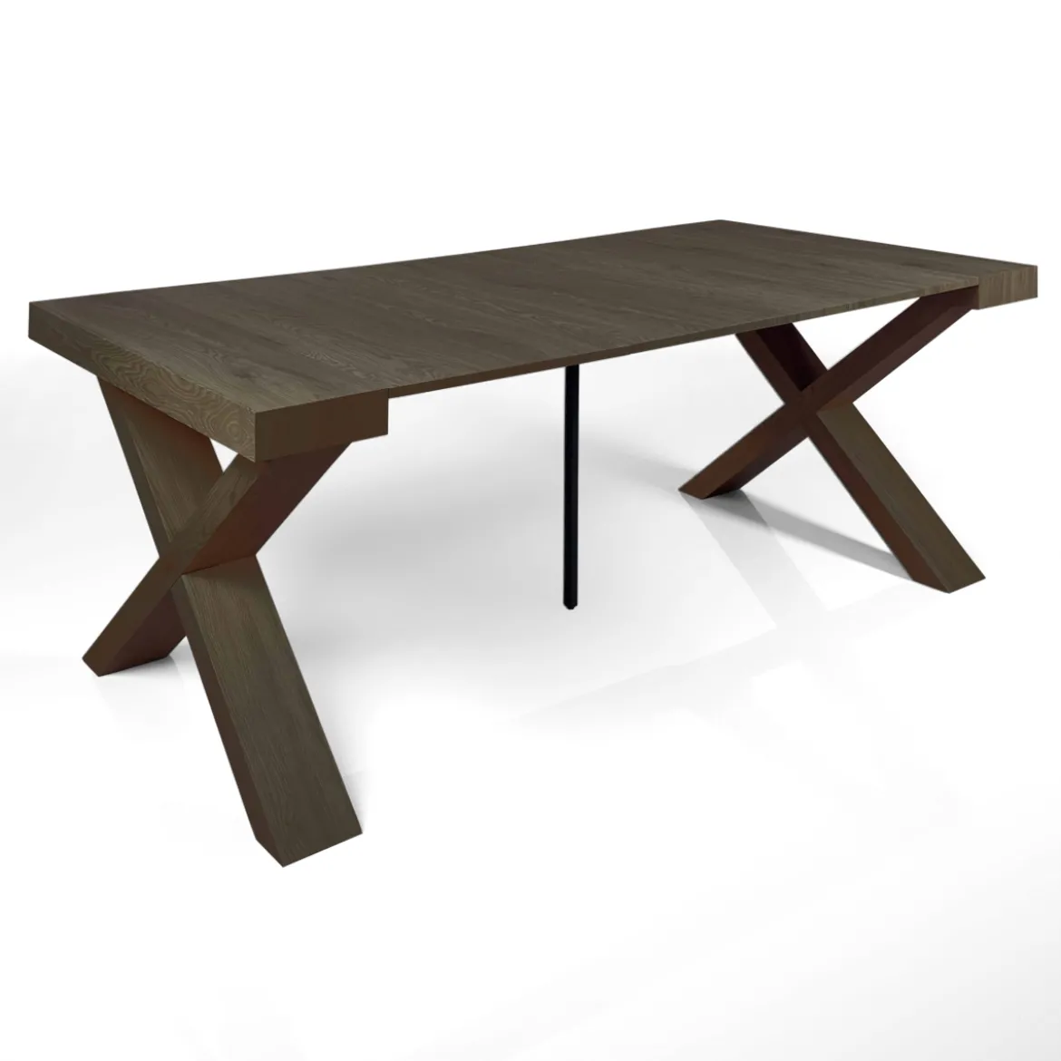 Adelaide tavolo consolle allungabile grey wood legno grigio mdf melaminico h75 p45/95/145/195 l90 2-8 posti