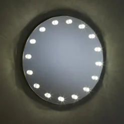 Afrodite specchiera da parete luci led integrate d50x4.5 cm