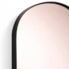 Afterlight oval specchio da parete in acciaio nero opaco specchio di colore rose gold 25x3 h55 cm