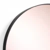 Afterlight round specchio da parete in acciaio nero opaco specchio di colore rose gold 30x3 h40 cm