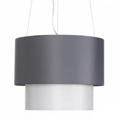Alaska lampadario in tessuto grigio d40xh30 cm