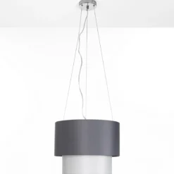Alaska lampadario in tessuto grigio d40xh30 cm