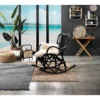 Alopa black portariviste in rattan nero 40x20xh41 cm