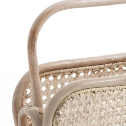 Alopa portariviste in rattan sbiancato 40x20xh41 cm