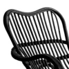 Alpa black sedia a dondolo in rattan nero per interno/esterno 100x85xh85 cm