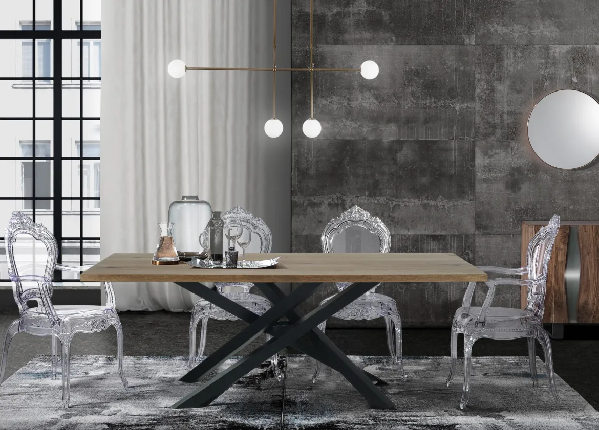 Alycia d lampadario in acciaio oro opaco e 4 sfere in vetro bianco opaco 115x10xh95-132 cm
