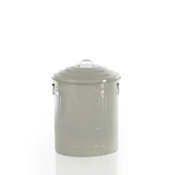 Amerika set 3 mini pattumiere in metallo colore avorio lucido