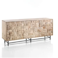 Amon madia 3 ante in legno massello di mango h75 l172 p45 cm