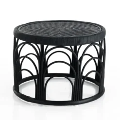 Anil tavolino da caffà in rattan nero d60xh45 cm