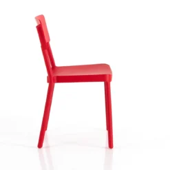 Anja red sedia interno esterno colore rosso opaco impilabile resistente agenti e raggi uv h.815 l.43 p.50 cm
