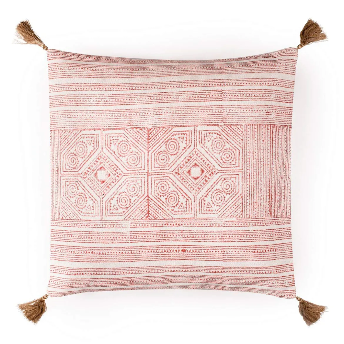 Arae cuscino rosa rivestimento cotone 100% sfoderabile 45x45 cm