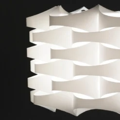 Arca lampada da tavolo in polipropilene bianco opaco e acciaio satinato d36 h47 cm