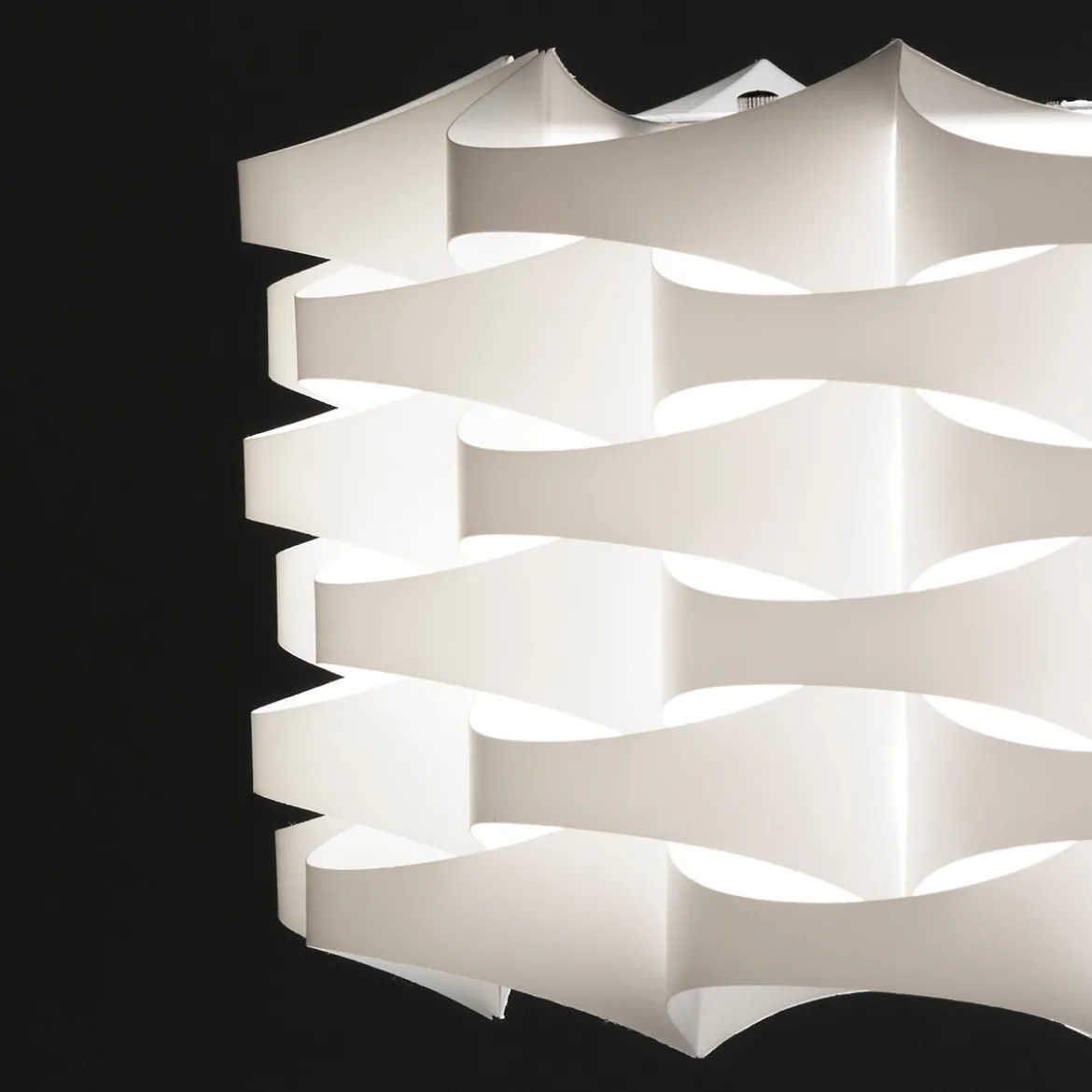 Arca lampada da tavolo in polipropilene bianco opaco e acciaio satinato d36 h47 cm