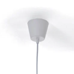 Arca lampadario in polipropilene bianco opaco con filo regolabile d40 h30 cm