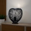 Arcon lampada da tavolo con paralume in filo di acciaio d25 h26 cm