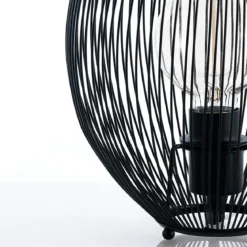Arcon lampada da tavolo con paralume in filo di acciaio d25 h26 cm