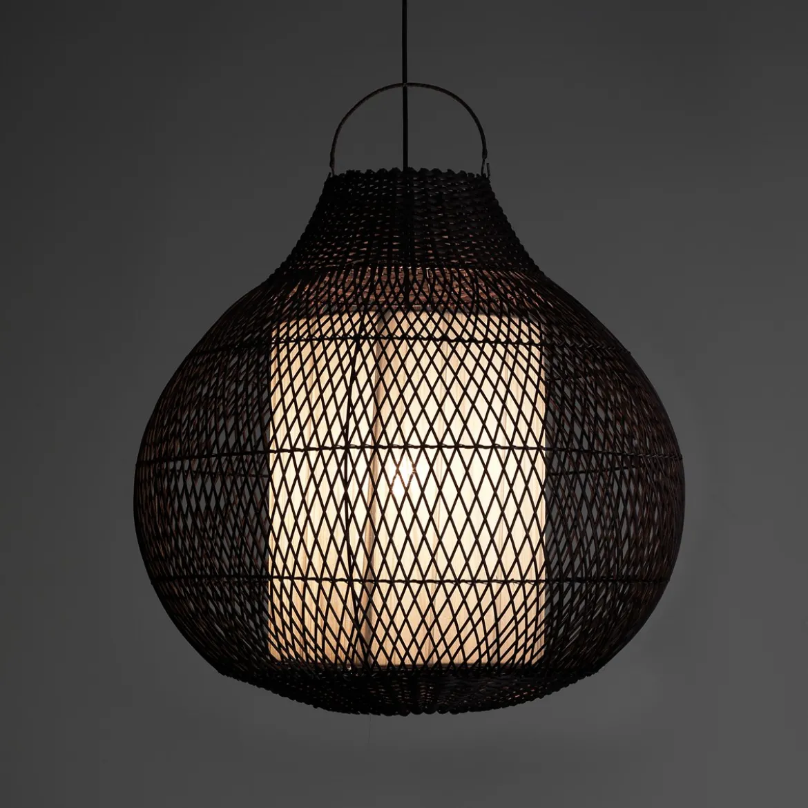 Aritha black lampadario da interno/esterno in lidi colore nero d60xh60 cm