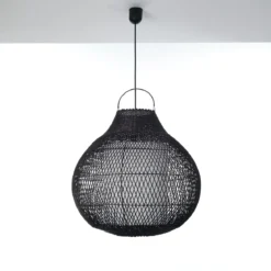 Aritha black lampadario da interno/esterno in lidi colore nero d60xh60 cm