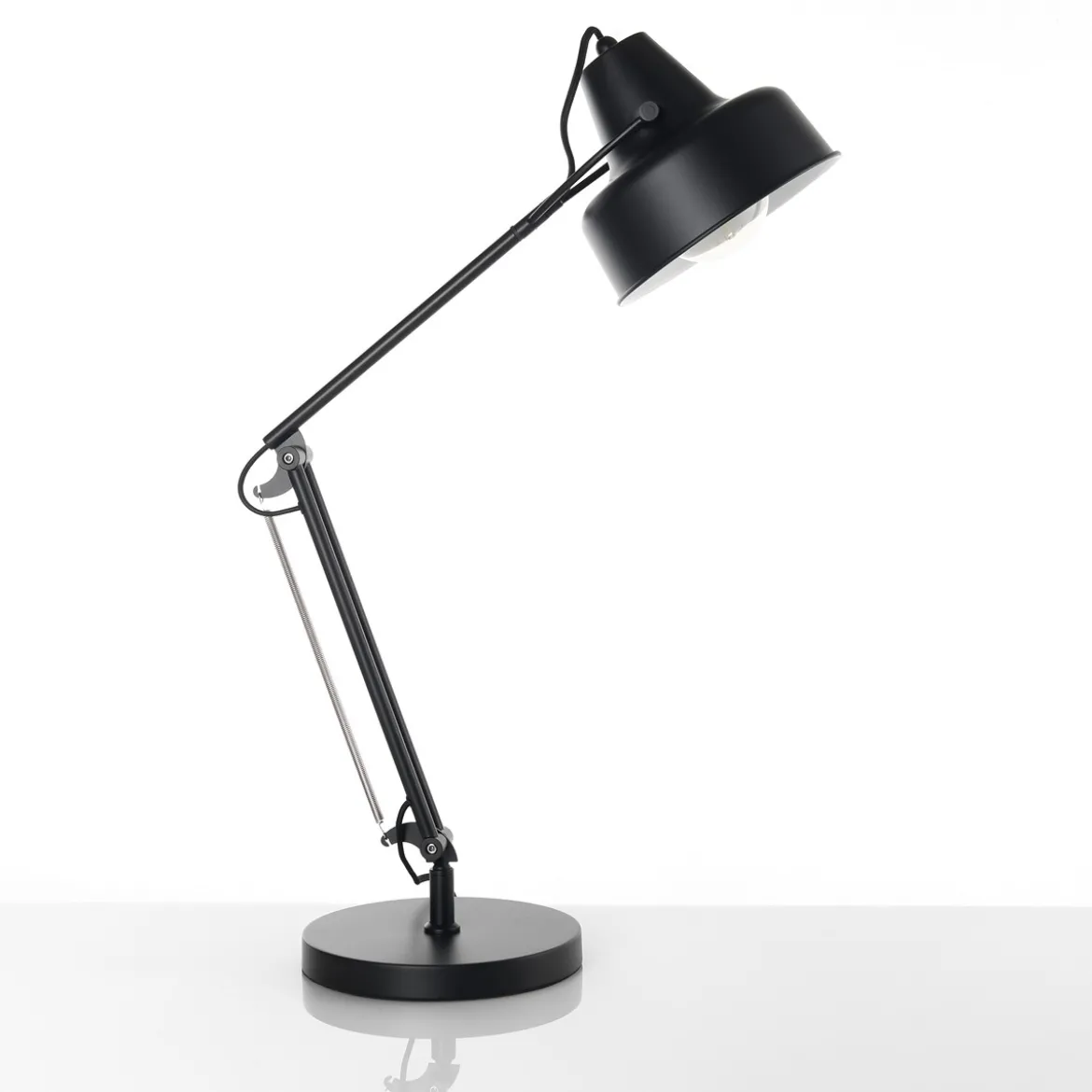 Ark lampada da tavolo in metallo verniciato nero opaco 21.5x45 h65 cm