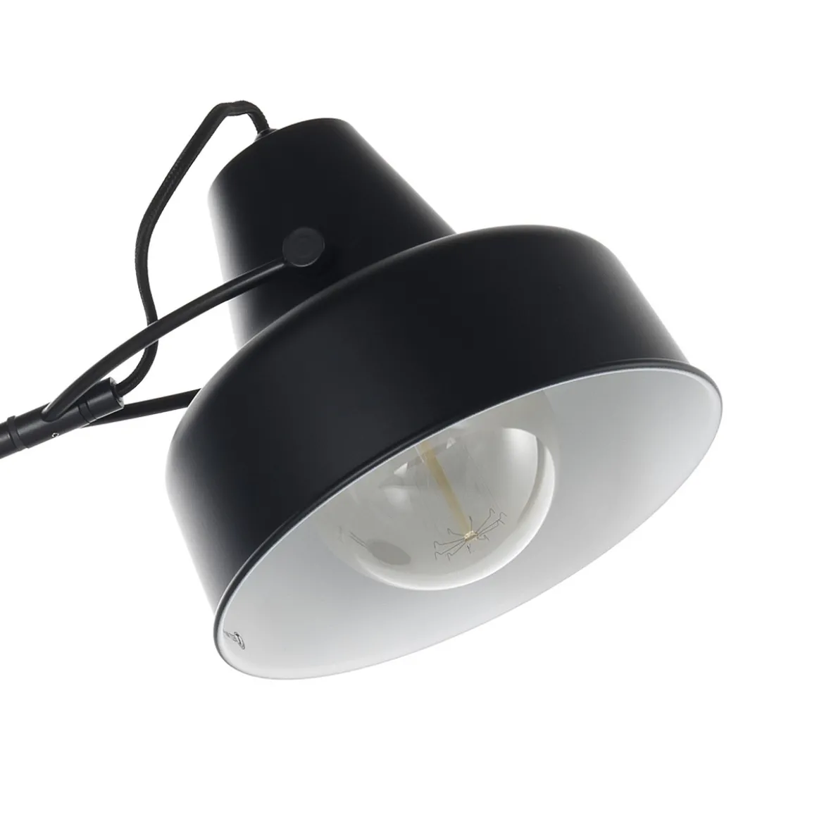 Ark lampada da tavolo in metallo verniciato nero opaco 21.5x45 h65 cm