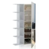 Art libreria / guardaroba / scarpiera bianca finitura larice con anta a specchio 87.5x28xh160 cm
