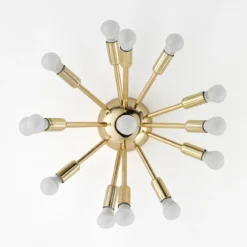 Astra lampadario / applique in metallo oro lucido d43 h29 cm