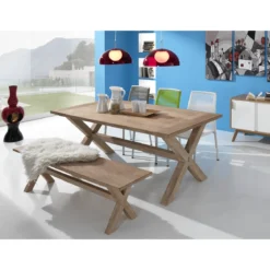 Avignone panca modello in legno massello di mango l.160 p.355 h.445 cm