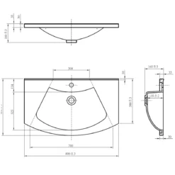 Bagno - base l80 con lavello e cestone 80x48xh43 cm