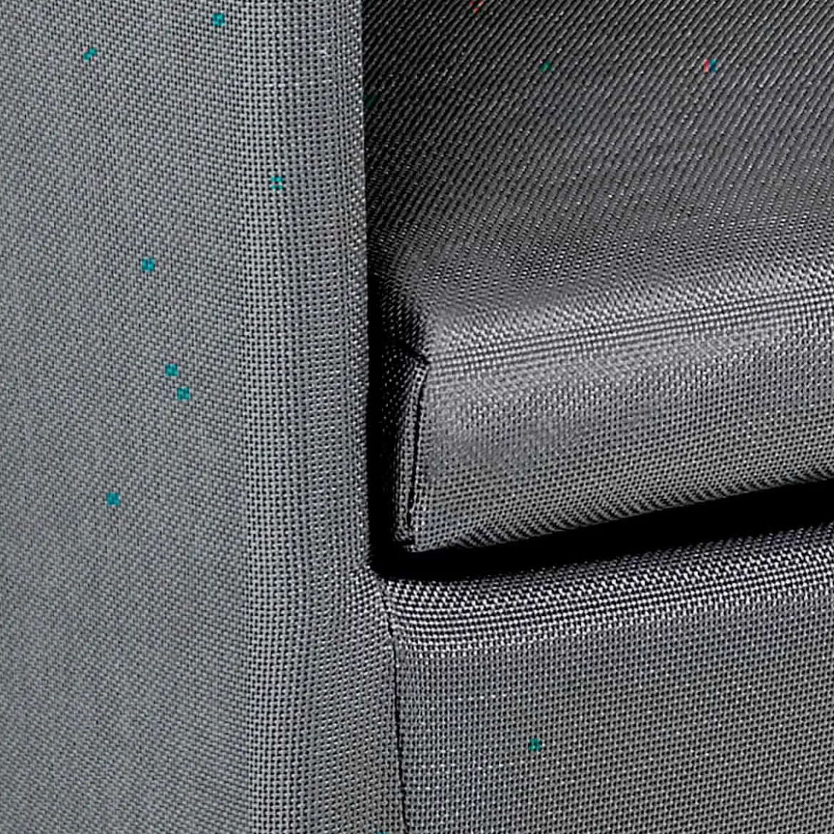 Bali grey poltrona da esterno in alluminio rivestito in pvc grigio scuro 56.5x58xh85 cm
