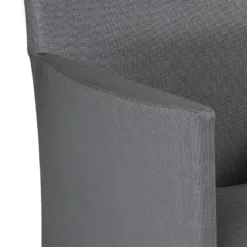 Bali grey poltrona da esterno in alluminio rivestito in pvc grigio scuro 56.5x58xh85 cm