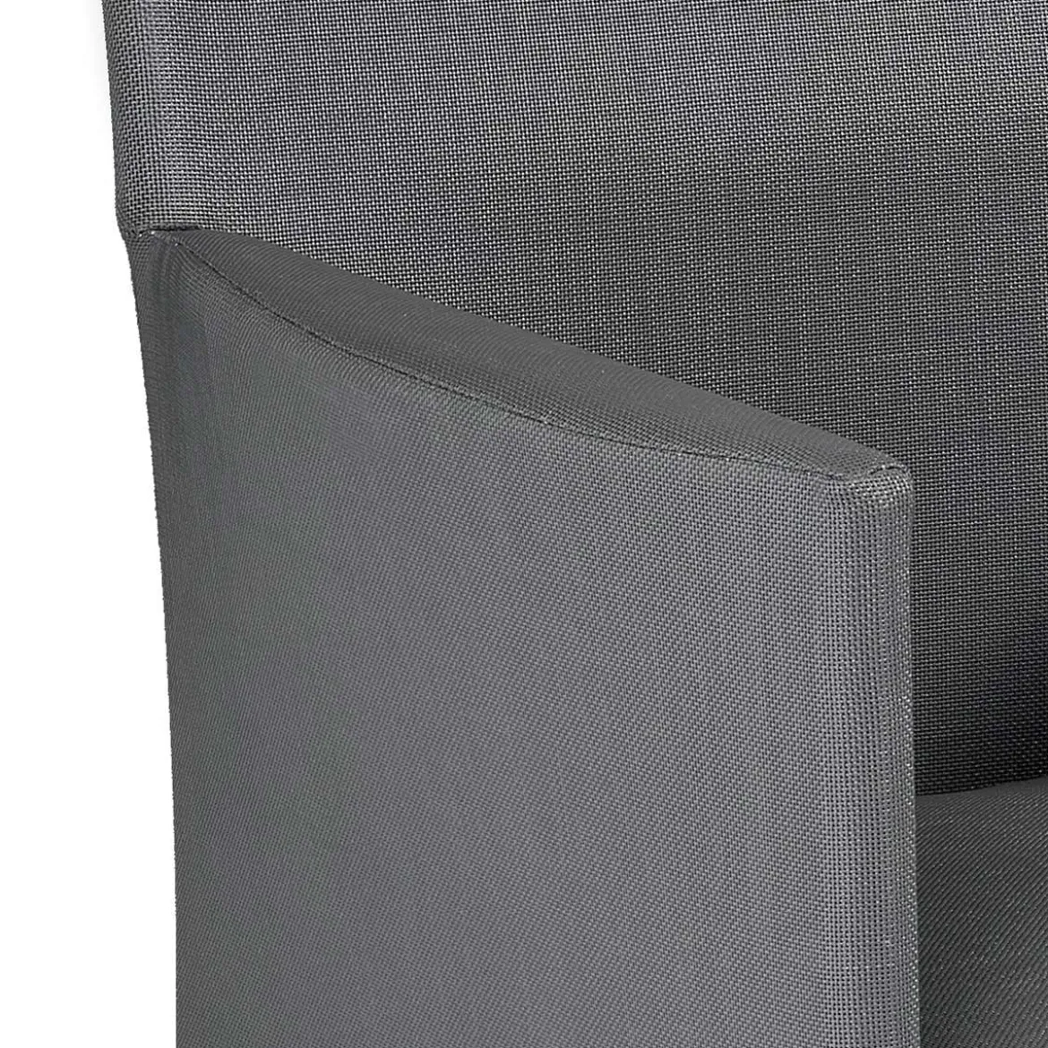 Bali grey poltrona da esterno in alluminio rivestito in pvc grigio scuro 56.5x58xh85 cm