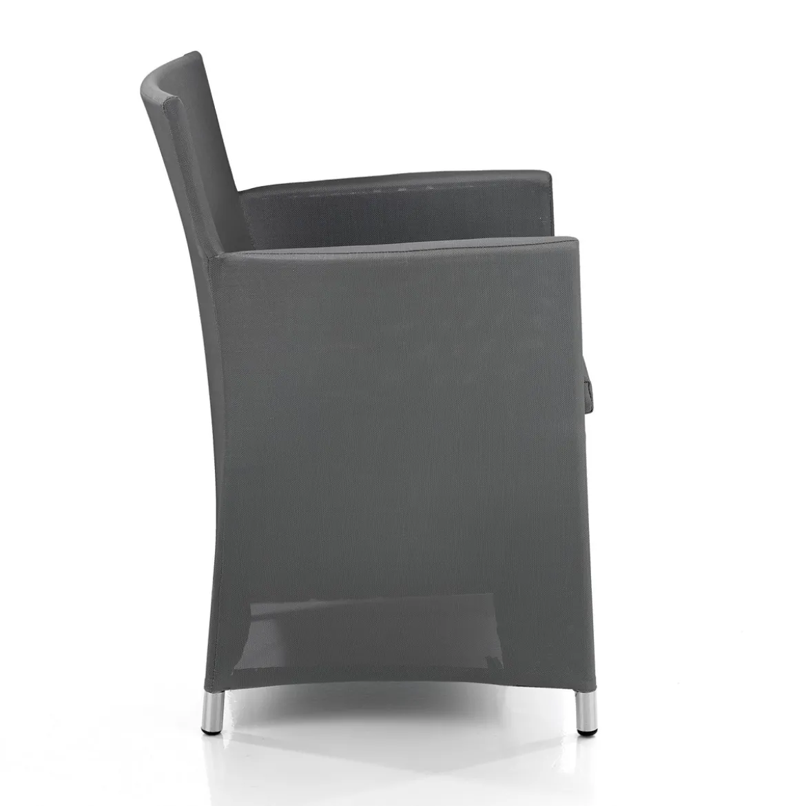 Bali grey poltrona da esterno in alluminio rivestito in pvc grigio scuro 56.5x58xh85 cm