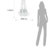Balls lampadario con sfere in vetro trasparente d45 h80 cm