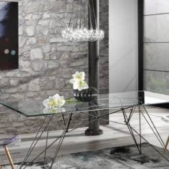 Balls lampadario con sfere in vetro trasparente d45 h80 cm