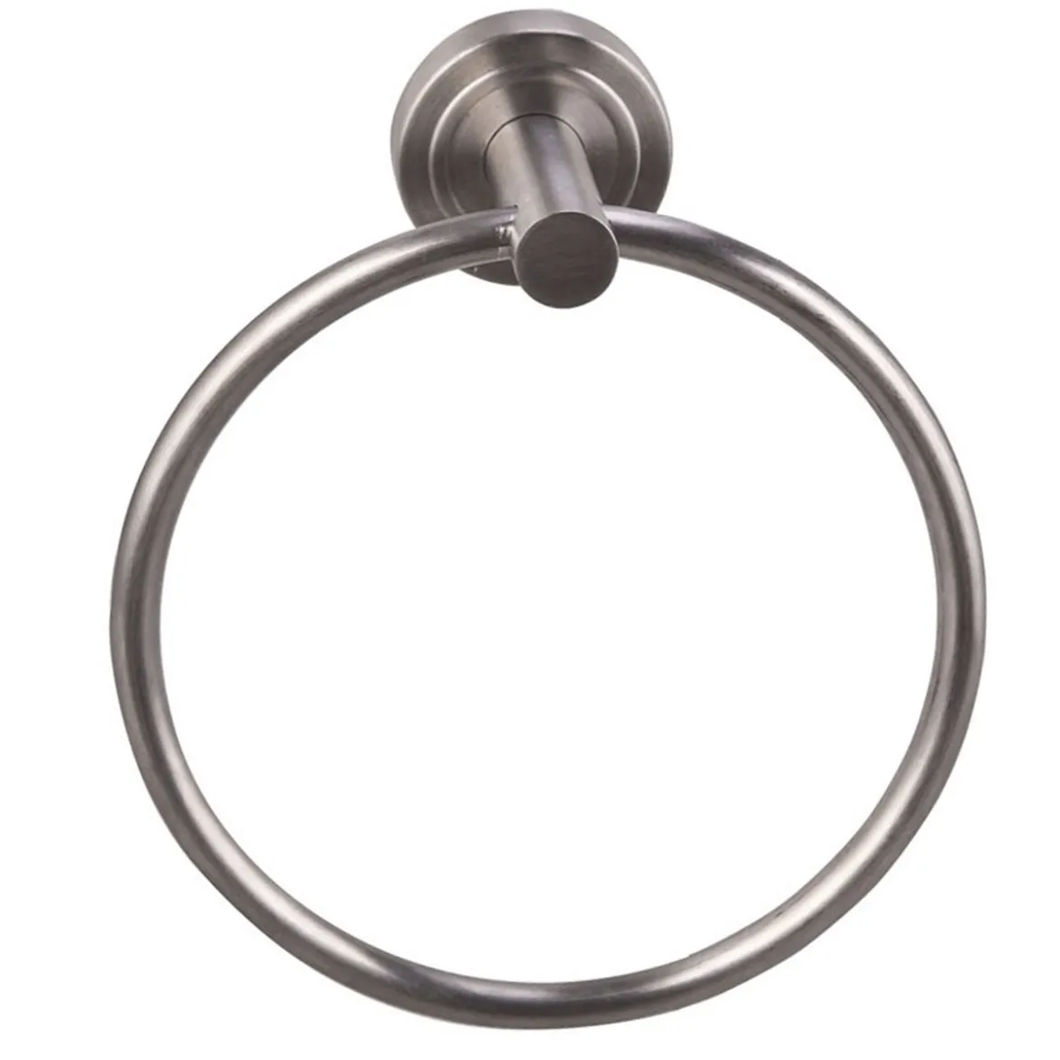 Basic portasalviette ad anello da parete in metallo inox satinato ø16 p6