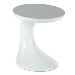 Berth tavolino comodino in resina bianco lucido 39x45 h44 cm