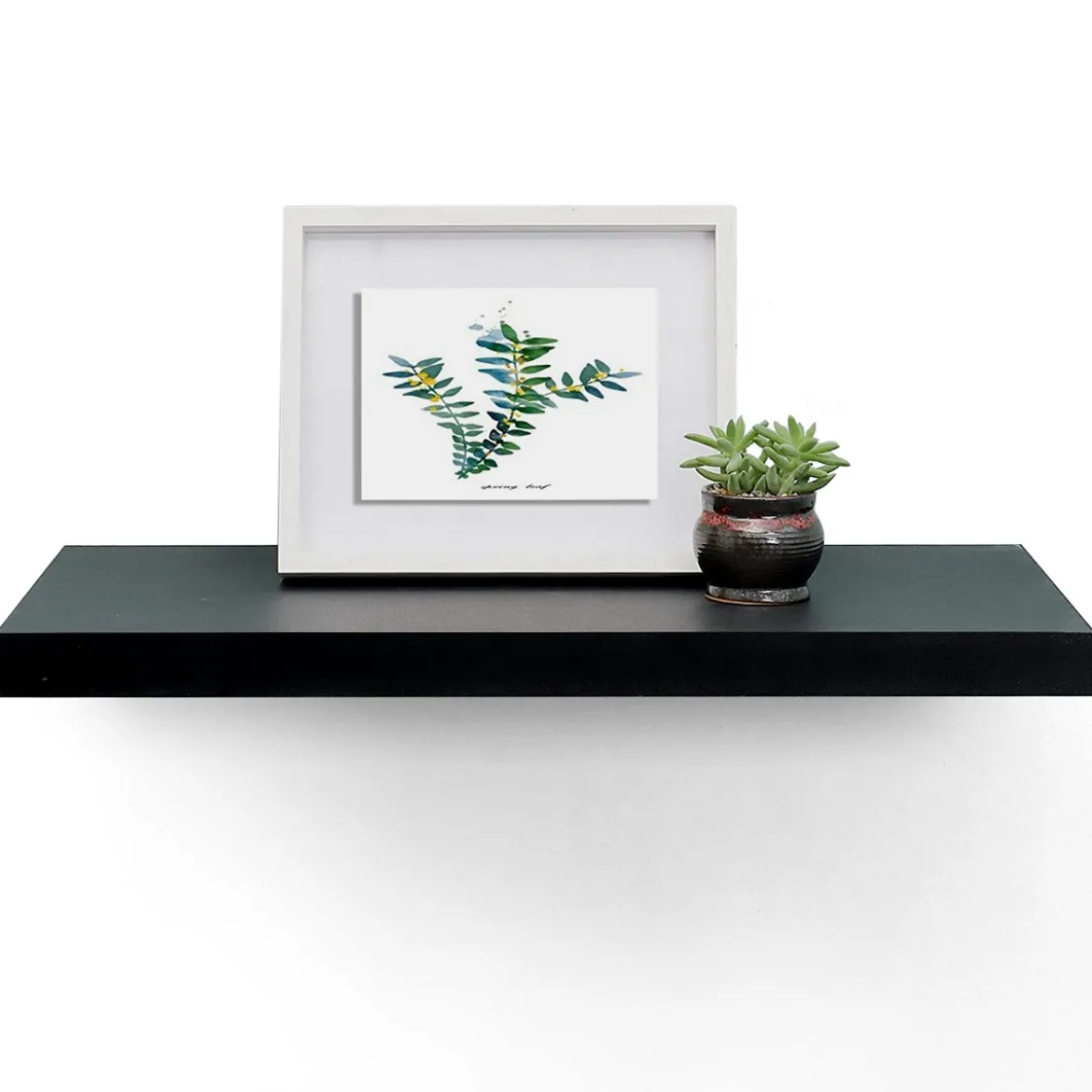 Billa black mensola 60 in tamburato di mdf verniciata nera opaca cm. l.60 x p.235 x h.38