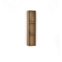 Billa mensola contenitore 3 vani impiallacciata rovere l90 p15 h20 cm