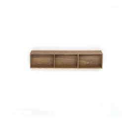 Billa mensola contenitore 3 vani impiallacciata rovere l90 p15 h20 cm