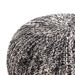 Blend pouf rivestimento 100% cotone grigio d50xh35 cm