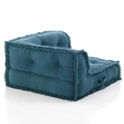 Blue elemento angolare rivestimento cotone nido d'ape blu dimensioni l80 p80 h40 cm
