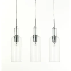 Bottles lampadario 3 luci in vetro trasparente filo regolabile d10 h34 cm