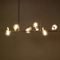 Branch lampadario in metallo ottone luci direzionabili e filo regolabile 90 h120 cm
