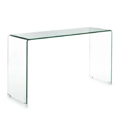 Bridg 125 consolle in vetro curvato 125x40xh70 cm