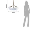Brunch lampadario in metallo verniciato ottone con sfere in vetro d60 h60 cm