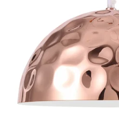 Bump lampadario in acciaio finitura rame filo regolabile d40 h23 cm